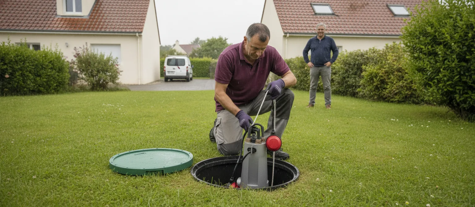 Dépannage pompe de relevage La Forêt-Fouesnant – méthode / geste technique